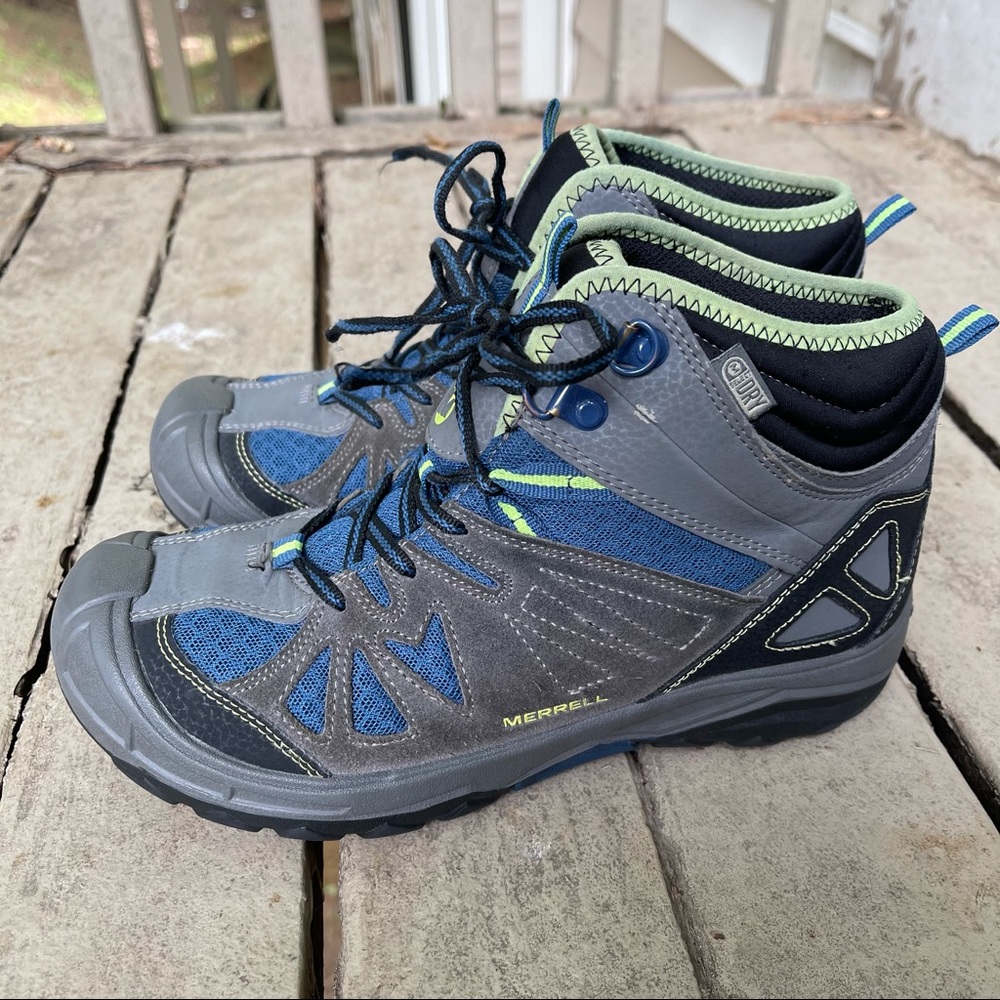 Merrell Hiking Boots Shoes Blue Gray MY54635 5.5.